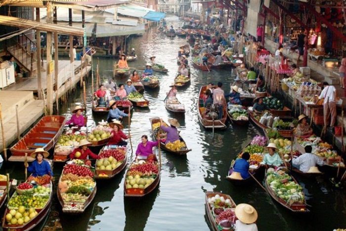 thailand floating market
