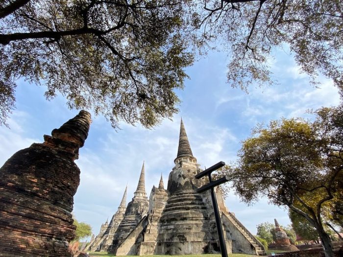 3 main chedis in Wat Phra Si Sanphet